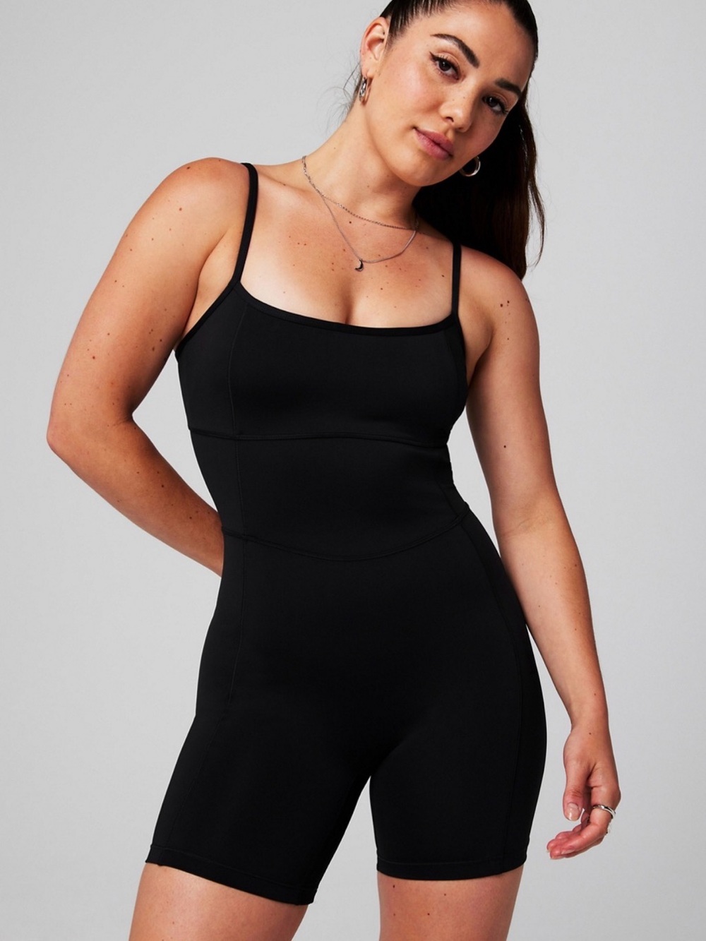 Fabletics Motion365+ Short Jumpsuit Black XL NWOT